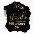 thumbnail image 2 of Inkdotpot Real Gold Foil Bracket Shape Paper Hang Tags Thanks From The New Wedding Favor Tags Pack Of 100, 2 of 7