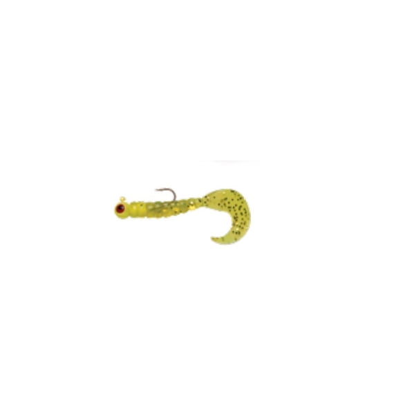 South Bend SB-J514-CHT-x Rigged Grubs 1/4oz Chartreuse Glitter 5pk