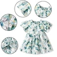 thumbnail image 2 of QUDDERR Robe d'Été 9 m-5 T pour Petites Filles, Vacances, pour Bébé et Tout-Petit, Manches Courtes, Robe Soleil en Coton, Robes Décontractées à Fleurs pour Bébés Filles, 2 of 9