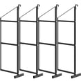 thumbnail image 1 of BeesClover Adjustable 3-Tier Shipping Container Shelf Brackets – Heavy-Duty 1100LBS Capacity, 22" D x 60" H, Black Powder-Coated Steel, Removable D-Ring Hanging, Rust-Resistant, 1 of 7