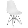 thumbnail image 1 of Elon Series Black Plastic Chair with Chrome Base, 1 of 9