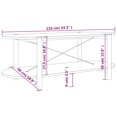 thumbnail image 5 of vidaXL Table Basse Noire 110x48x40 cm Bois Manufacturé, 5 of 5