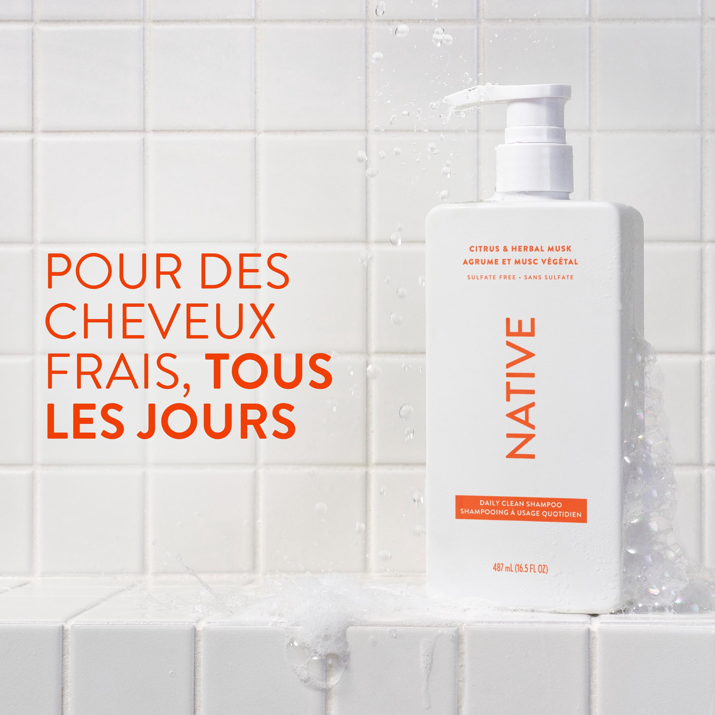 Revitalisant Native Nettoyage quotidien Agrumes et musc végétal, 487 mL