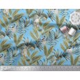 thumbnail image 3 of Soimoi Polyester Crepe Fabric Leaves & Lemur Animal Fabric Prints by Yard 42 Inch Wide, 3 of 3