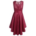 thumbnail image 2 of AAMILIFE Robe Princesse Sans Manches pour Filles en Dentelle Florale et Tulle pour Mariée, Mariage, Bal, Fête, Tenue de Cérémonie, 2 of 5