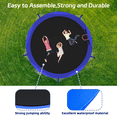 thumbnail image 2 of UIOWIO Trampoline Récréatif de 14 Pi pour Enfants et Adultes avec Échelle, Trampoline d'Extérieur, Trampoline de Cour Arrière avec Panier de Basketball, Filet d'Enceinte, Sac de Rangement, Bleu, 2 of 7