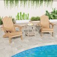 thumbnail image 2 of Gymax 2 PCS Folding Adirondack Chair HIPS Fire Pit Chair w/ Adjustable Backrest Brown, 2 of 10