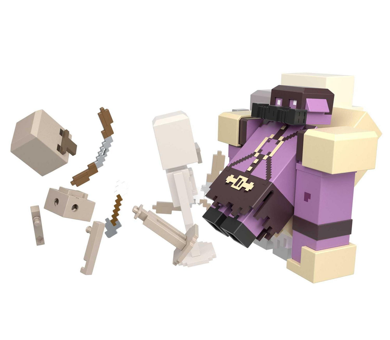Minecraft-Legends-Coffret de 2 Pigmadillo vs. Skeleton figurines