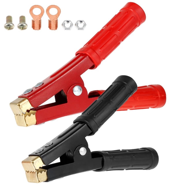 EIMELI 2PCS Battery Jumper Cable Clamps Heavy Duty Pure Copper Alligator Clips Jumper Cables Boost Clamp Car Battery Charger Clamps Suitable for Car Auto Vehicle Boat