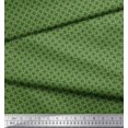 thumbnail image 3 of Soimoi Green Heavy Satin Fabric Square Geometric Fabric Prints By Yard 54 Inch Wide, 3 of 3
