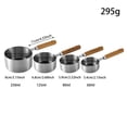 thumbnail image 2 of Measuring Spoons 4-Piece Set with Scale in Stainless Steel and Wood Handle for Precise Cooking and Baking Easy to Clean and Store Ideal Kitchen, 2 of 3