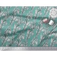 thumbnail image 3 of Soimoi Rayon Crepe Fabric Leaves & Floral Block Print Fabric by Yard 46 Inch Wide, 3 of 3