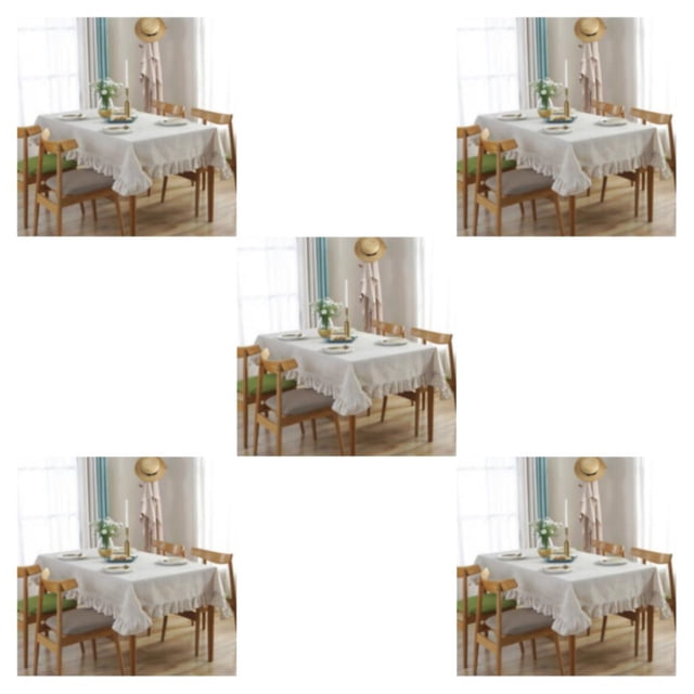 Baohd Durable And Easy To Wash Tablecloth With Vintage Style Rectangular Table Tablecloth Cotton Dining Tablecloth Table Cover linen 100*140CM 5Set