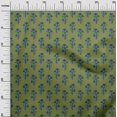 thumbnail image 2 of oneOone Silk Tabby Fabric Leaves & Floral Block Print Fabric BTY 42 Inch Wide, 2 of 4
