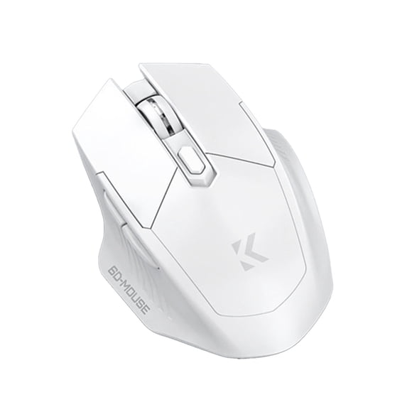 White Wireless Bluetooth Mouse Dual Mode 1600 Dpi Adjustable Ergonomic Computer Mouse With Type C Fast Charging For Laptop Pc Office