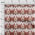 thumbnail image 2 of oneOone Rayon Dark Rose Brown Fabric Flame Stitch Craft Projects Decor Fabric Printed By The Yard 56 Inch Wide, 2 of 4
