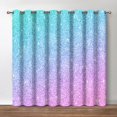 thumbnail image 1 of Ocean Curtains - Tropical Beach Scene Blue Sea Waves Sunset Scenery Print Pattern Home Decor Waterproof Fabric Rod Pocket Window Drapes for Kitchen Bedroom Bathroom Window 2 Panels W27.5 x L39, 1 of 6