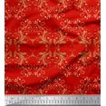 thumbnail image 1 of Soimoi Poly Georgette Fabric Filigree Damask Printed Craft Fabric by the Yard 42 Inch Wide, 1 of 3