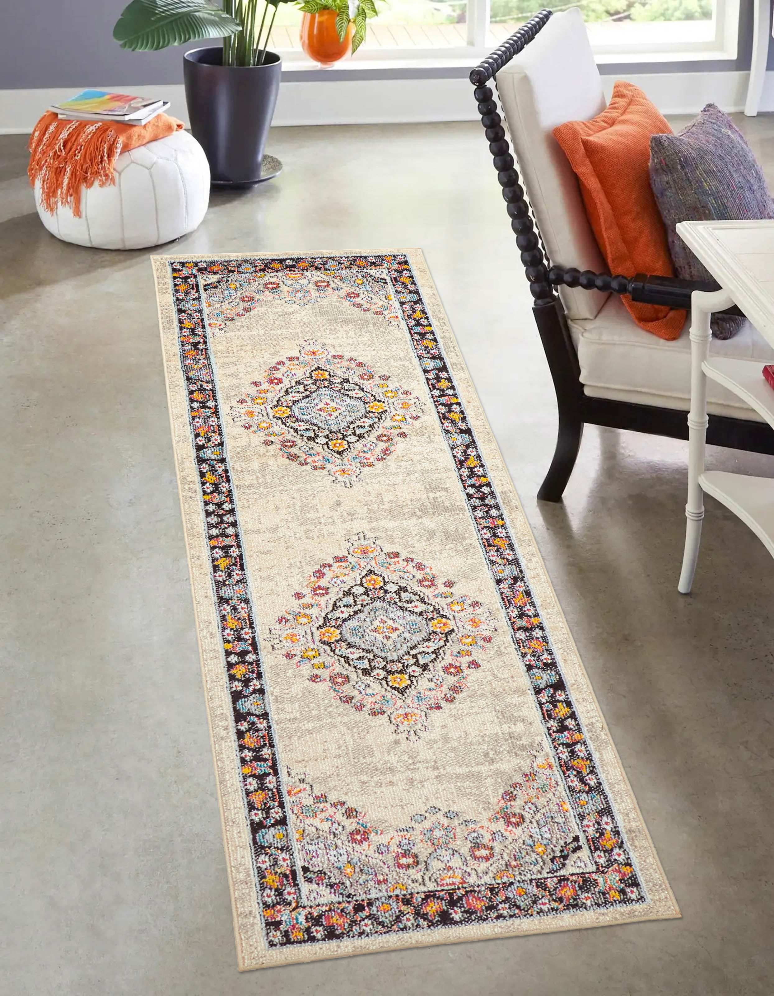 ECARPET Tapis Traditionnel Lea pour Salon, Chambre, Salle A Manger, Entrée, Couloir et Plus Encore.