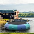 thumbnail image 3 of Goplus Trampoline Aquatique Gonflable de 15 Pi avec Coussinet Anti-Éclaboussures Bleu et Vert, 3 of 9