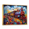 thumbnail image 2 of Designart train Oversized framed wall art decor, Train framed wall Art, Abstract Train curious Journey I , Multi-Color Modern Gold framed wall art, 44x34 inches Gold Frame, 2 of 5