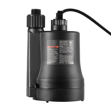 KFFKFF Pompe à Eau, 1/3 HP, Débit de 2450 GPH, Élévation de 30 Pi, Pompe de Vidange Submersible Pompe Utilitaire Portable avec Cordon d'Alimentation Allongé de 10 Pi pour Extraire l'Eau de la Piscine, de l'Étang de Jardin et du sous-Sol