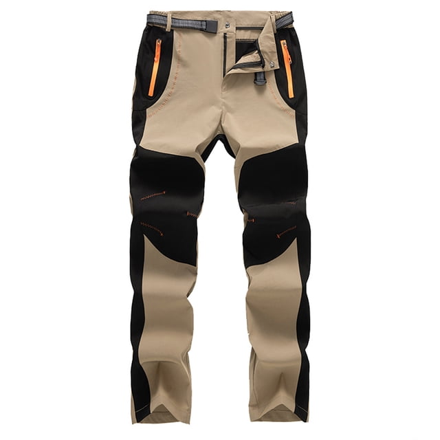 WRKEKC Cargo Pants for Men Solid Color Color Block Sport Pocket Waterproof Quick Dry Mountain Pants for Outdoor Adventures