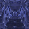thumbnail image 1 of Ahgly Tapis d'Intérieur Lavable en Machine Carré Transitionnel Bleu Nuit, 5 Pieds Carré, 1 of 7