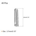 thumbnail image 2 of Unique Bargains 40Pack 3.7x20mm Metal Shoelace Tips Open Mouth Shoelace Repair Cords End Tips Silver, 2 of 6