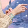 thumbnail image 3 of Bracelet en Galets de Verre Albâtre / Argent / Luciole, 3 of 7