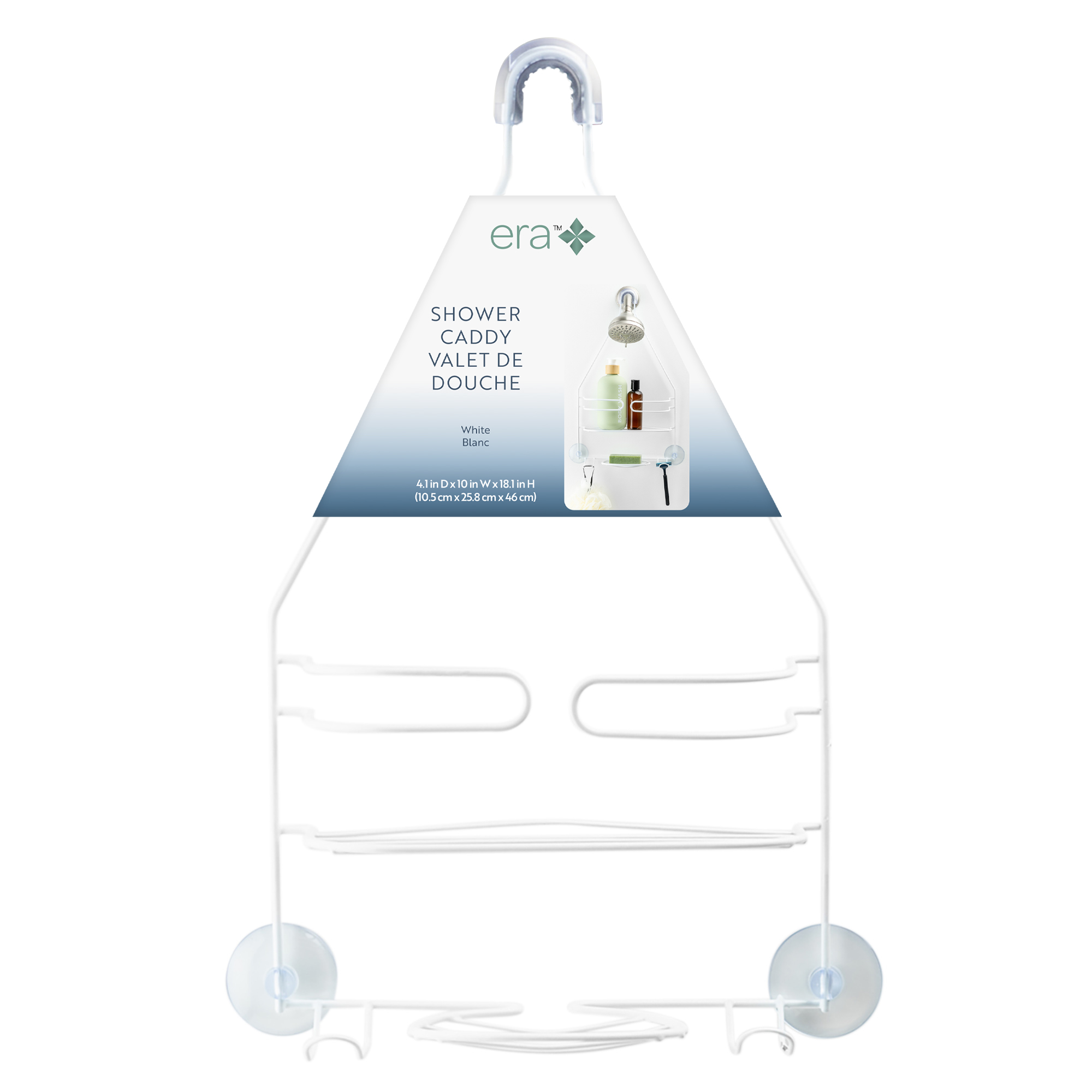 Era, Valet de douche Fallon, Blanc 10.15x18.11 po