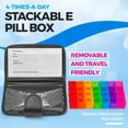 thumbnail image 3 of MEDca Weekly Pill Organizer, 4 Times a Day, with Travel Pill Case - Plastic, 3 of 6