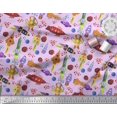 thumbnail image 2 of Soimoi Velvet Fabric Rocket,Planet & Astronaut Cartoon Decor Fabric Printed Yard 58 Inch Wide, 2 of 3