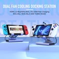 thumbnail image 3 of Station d'Accueil de Refroidissement pour Steam Deck/ROG Ally X/Legion Go/MSI Claw, Support Réglable 6-en-1 Base Steam Deck OLED avec HDMI 4K@60Hz, Ethernet 1000 Mbps, 3* USB-A 3.0 et Recharge Rapide, 3 of 10