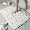 thumbnail image 1 of Super Water Absorbent Memory Foam Bath Mat Cobblestone Bathroom Rugs Machine Washable Bath Rugs 16 x 24 inch, 1 of 10