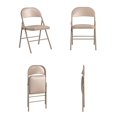 thumbnail image 2 of Cosco Vinyl Folding Chair, 4 Pack, Antique Linen, 2 of 2
