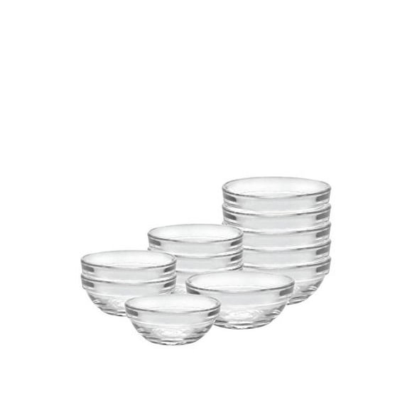 Duralex Ensemble de 12 Bols, Lot de Six, Transparent