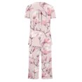 thumbnail image 4 of Rbaofujie Chemises de Nuit pour Femmes Femmes Décontracté Col Rond Manches Courtes Blouse Pantalon Mode Pyjama Ensemble Pyjama pour Filles, 4 of 4