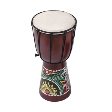 Amdohai Muslady Tambour à Main Africain Djembe de 6 Pouces Tambour Africain en Bois