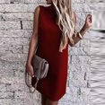 thumbnail image 2 of EQWLJWE Longue Robe pour Femmes Robe Unie Sans Manches Mode Dos Nu Jupe Robe, 2 of 9