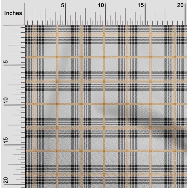 oneOone Polyester Lycra Fabric Tartan Check Print Fabric By Yard 56 Inch Wide