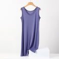 thumbnail image 2 of Timegard Sleep Wear for Women Plus Size V Neck Tank Top Loose Comfy Solid Color House Dress Homewear, 2 of 6