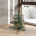 thumbnail image 2 of Vickerman B803926LED Carmel Pine LED Burlap Base Christmas Tree with Warm White Lights - 36 in., 2 of 2