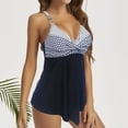thumbnail image 1 of UPPADA Women's Ruched Tankini Swimsuits V Neck Wrap Tie Back Two Pieces Bathing Suit Adjustable Shoulder Strap Tummy Control Swimwear Swim Top with Bottom Clearance Black,S, 1 of 8