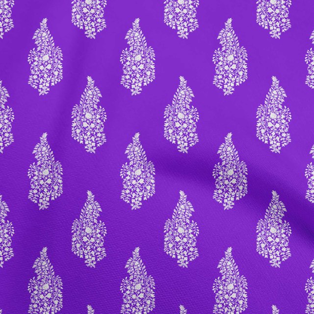 oneOone Cotton Flex Medium Purple Fabric Block Craft Projects Decor Fabric Printed By The Yard 40 Inch Wide-WS