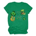 thumbnail image 1 of Meichang T-Shirt Graphique pour Femme de la Saint-Patrick, Coupe Ample, Trèfle Imprimé, Hauts Porte-Bonheur, Détente, Manches Courtes, Col Rond, Chandail à Enfiler, Tee Mignon, Festival Irlandais, Chemises de Fête, 1 of 4
