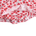 thumbnail image 4 of Baby Girls Ruffles Fashion Fly Sleeve Heart Bandage Romper and Headband, 4 of 6