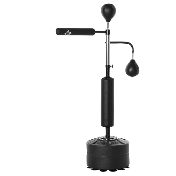 Soozier 3-in-1 Punching Bag with Stand with 2 Speedballs, 360° Relax Bar, PU Bag