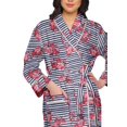 thumbnail image 4 of Moomaya Printed WoMen's Robe Dressing Gown With Pockets Bath Robe Girls, 4 of 6