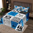 thumbnail image 2 of YST Blue Rv Quilt Set King Rustic Camper Decor Bedspread Set Camping Bunk Accessories For Camper Car,Rv Coverlet Set For Travel Trailers Country Buffalo Plaid Pine Tree Arrow Bed Set, 2 of 5
